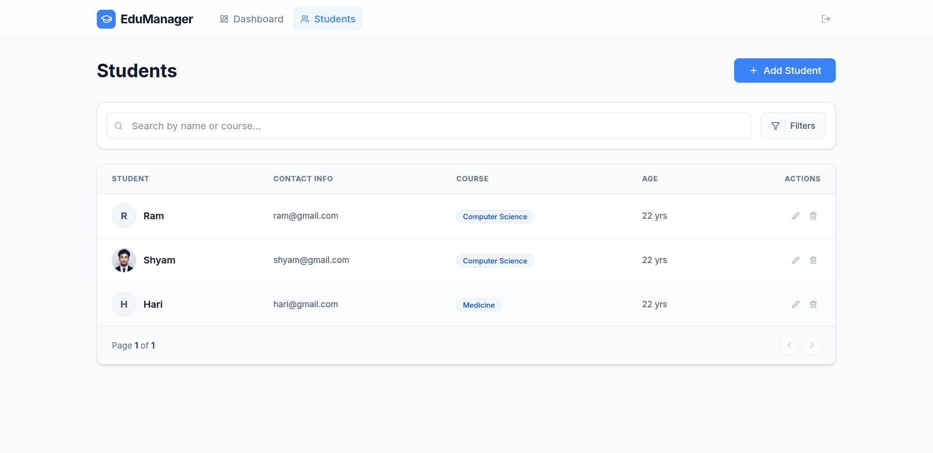 Student Management System